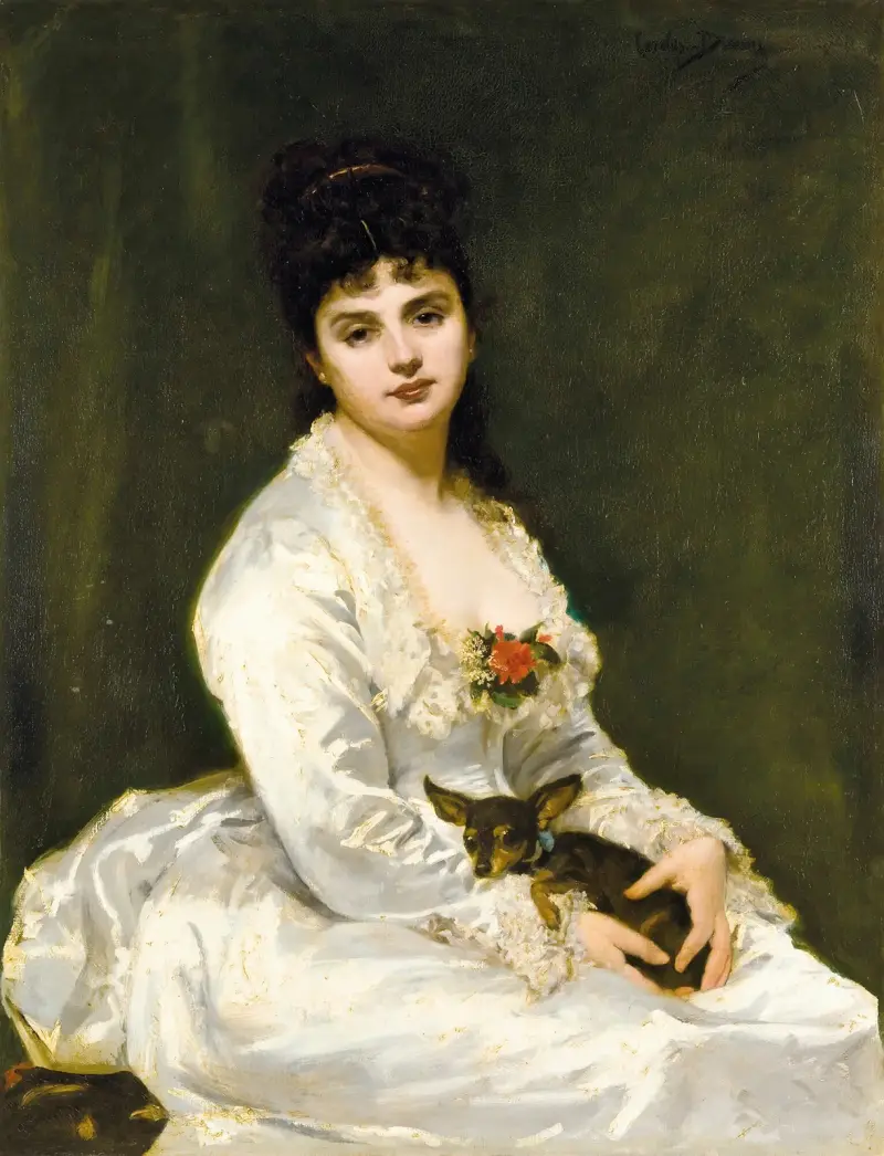 Portrait Of Mrs Henri Fouquier av Carolus-Duran