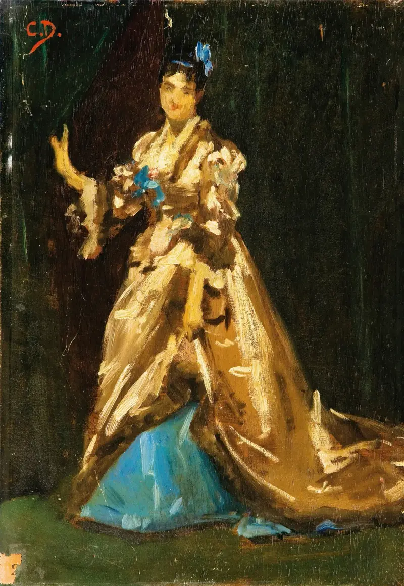 Sketch For The Portrait Of Mrs Feydeau av Carolus-Duran