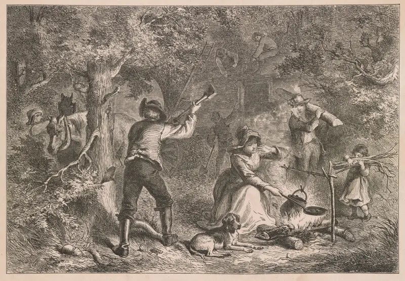 Siedler an der Grenze in Ohio von Felix Octavius Carr Darley
