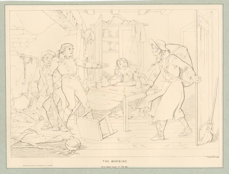 Varningen, ur Coopers roman Spionen av Felix Octavius Carr Darley