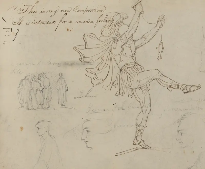 Romersk soldat som fiskar av Felix Octavius Carr Darley