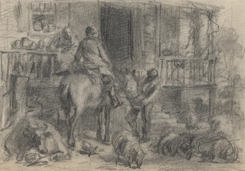 Resenär på ett värdshus av Felix Octavius Carr Darley