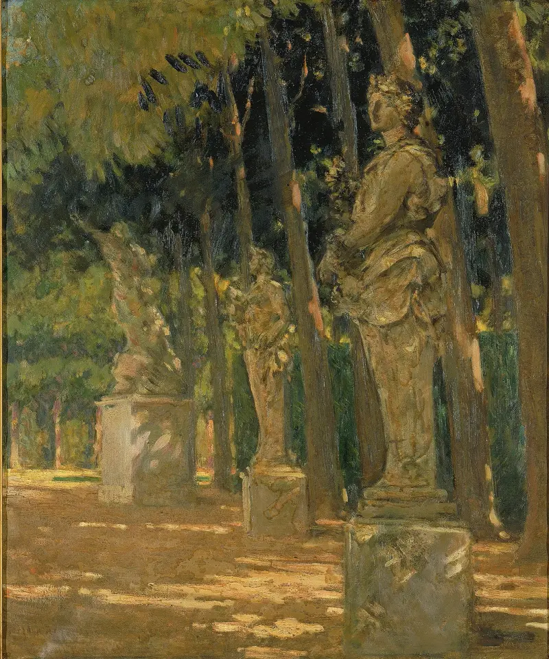 Carrefour at the End of the Tapis Vert, Versailles av James Carroll Beckwith