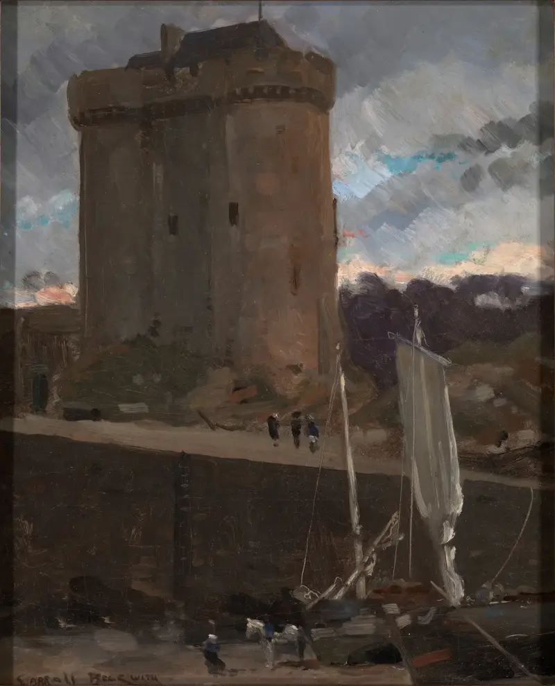 La Tour de Solidor at St. Severin, Normandy av James Carroll Beckwith