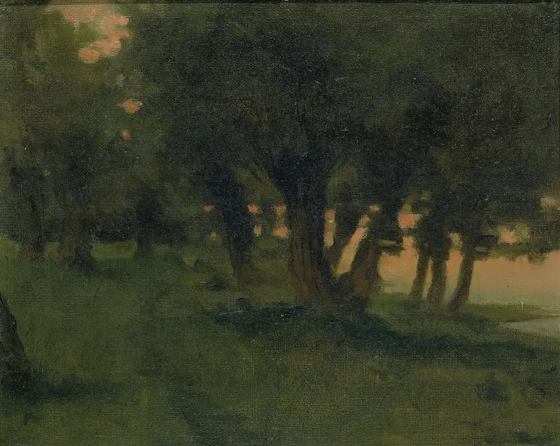 On the Banks of the Rhine, near St. Germain at Mont d’Or av James Carroll Beckwith