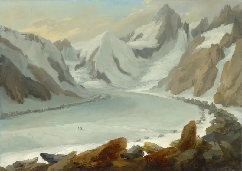 Finsteraargletscher mit Blick auf das Finsteraarhorn von Caspar Wolf