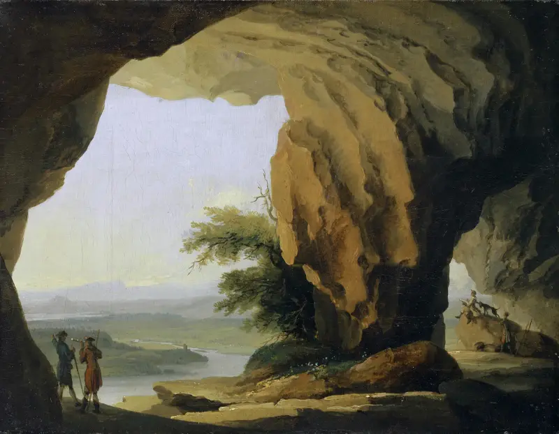 Krajobraz z grotą Beatus, Caspar Wolf