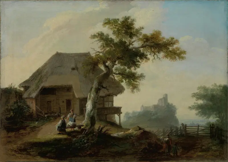 Landskap med bondgård av Caspar Wolf