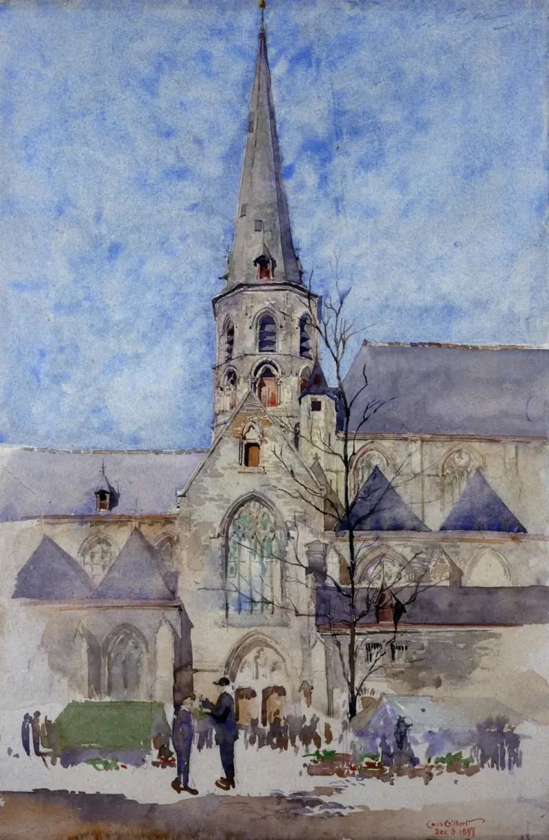 Marknadsdag (Sankt Jacobs kyrka, Gent, Belgien) av Cass Gilbert