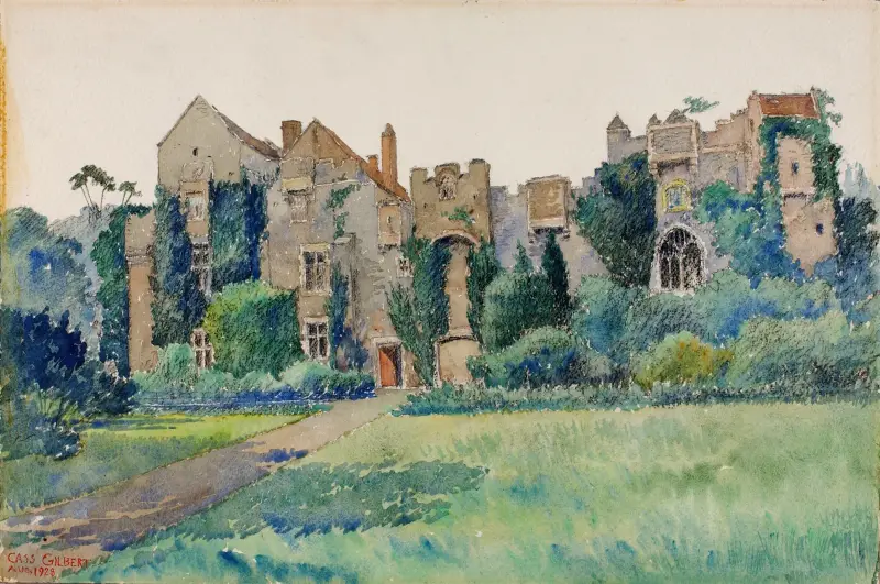 Hrad Compton, Devonshire, Anglie, Cass Gilbert