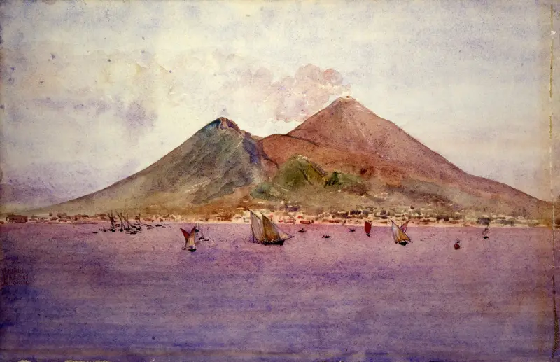 Vesuvius från Neapelbukten av Cass Gilbert