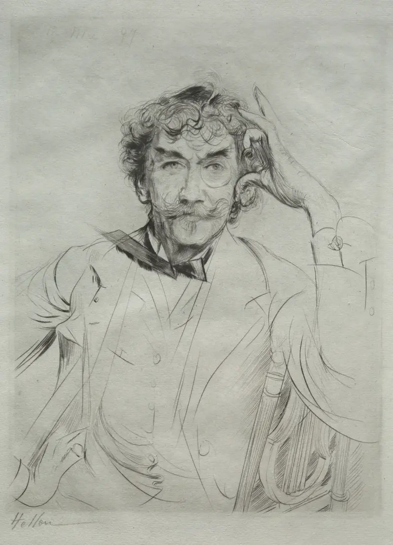 James MacNeill Whistler av Paul César Helleu