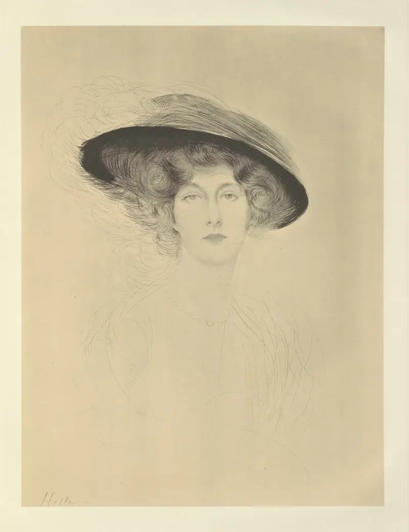 Madame Liane de Pougy av Paul César Helleu