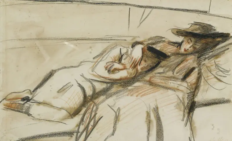 Mor och barn av Paul César Helleu