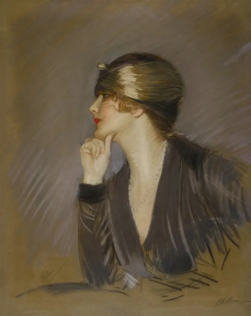 Porträtt av Lucette av Paul César Helleu