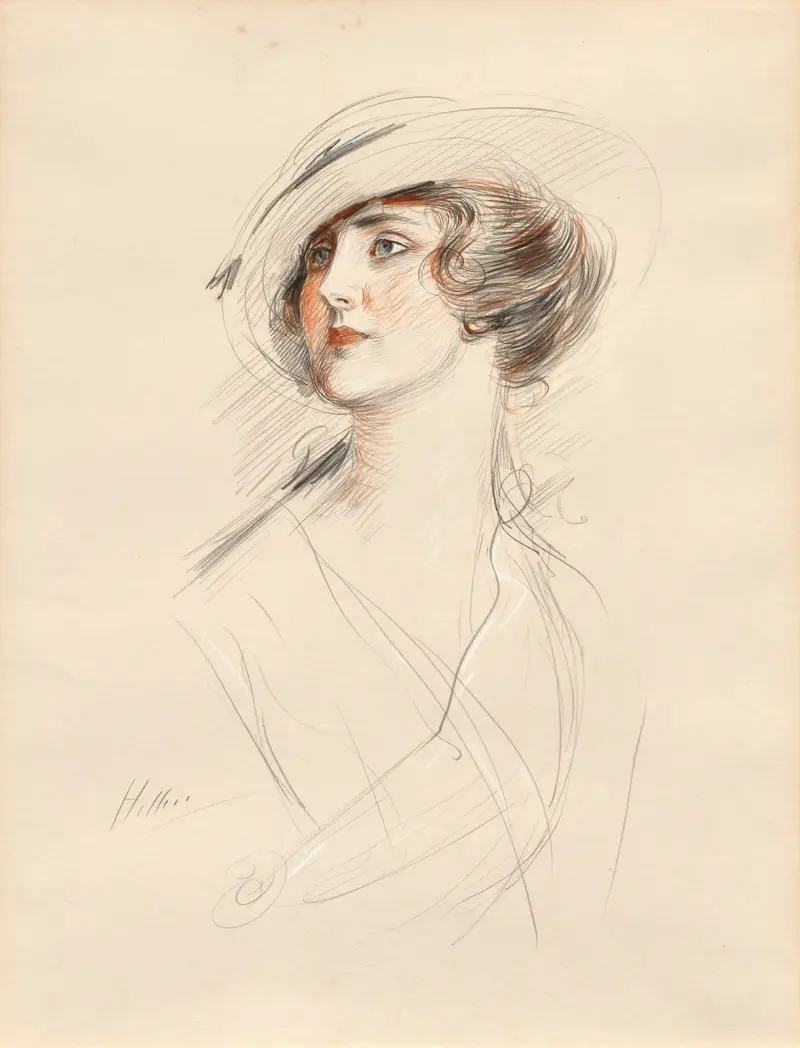 Porträtt av madame Ménil av Paul César Helleu