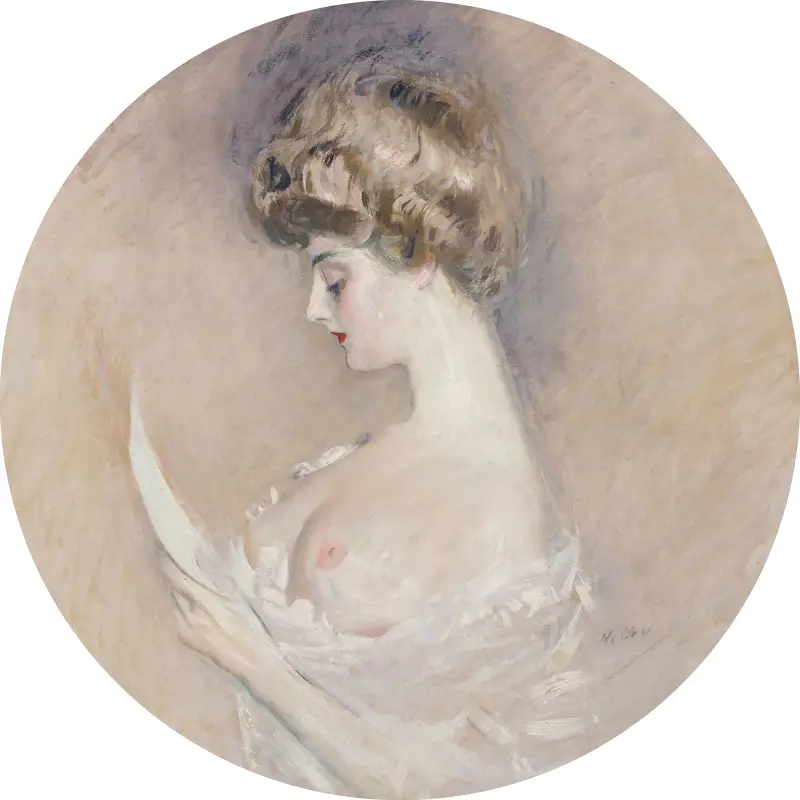 Portrait de Marthe Letellier, née Fourton av Paul César Helleu
