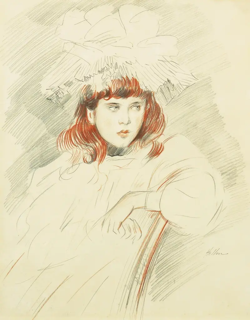 Porträtt av Ellen av Paul César Helleu