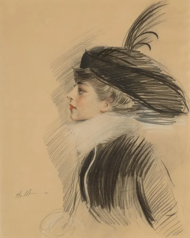 Porträtt av Belle da Costa Greene av Paul César Helleu