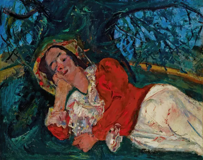 Odpolední spánek (Žena ležící pod stromem), Chaïm Soutine