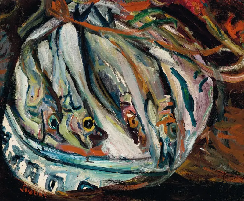 Stillleben mit Fischen von Chaïm Soutine