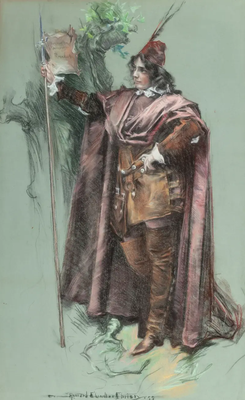 Porträtt av Julia Marlowe som Rosalind i Som ni behagar av Howard Chandler Christy