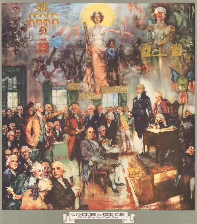 The Constitution of the United States “The Signing” av Howard Chandler Christy