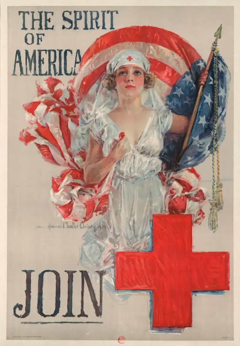 The Spirit of America. Join (the American Red Cross), 1919 – nr 1 av Howard Chandler Christy