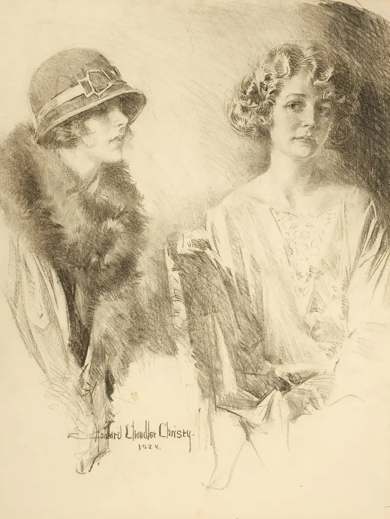 Zwei Frauen von Howard Chandler Christy