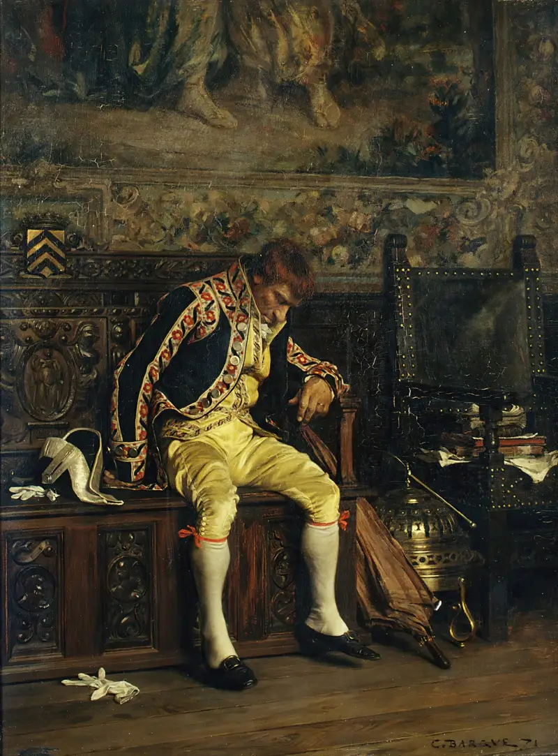 En sovande lakej av Charles Bargue