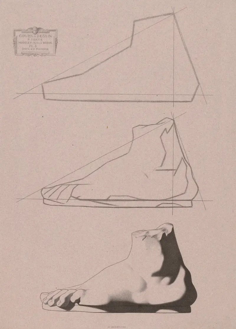 Zeichenkurs Pl. 05 von Charles Bargue