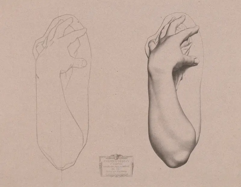 Teckningskurs pl. 23 av Charles Bargue