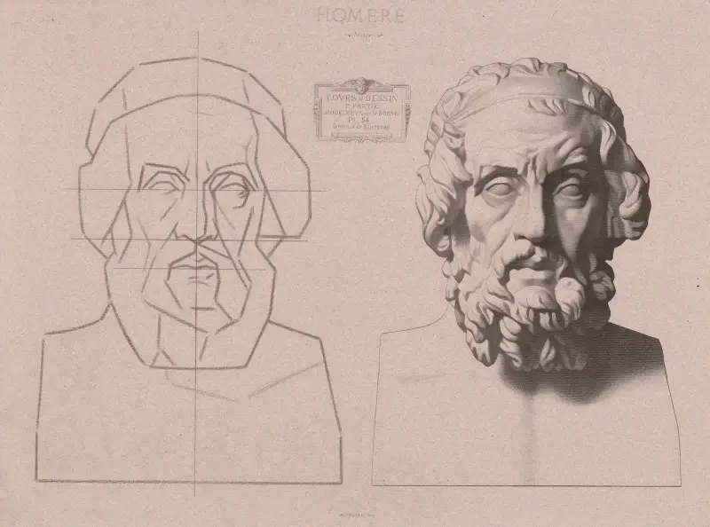 Cours de dessin Pl.57 av Charles Bargue