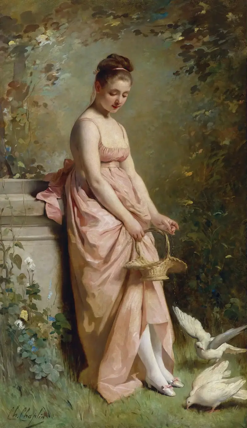 Taubenfütterung von Charles Chaplin