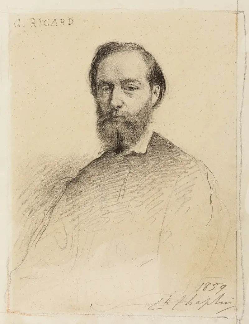 Porträt von Gustave Ricard von Charles Chaplin