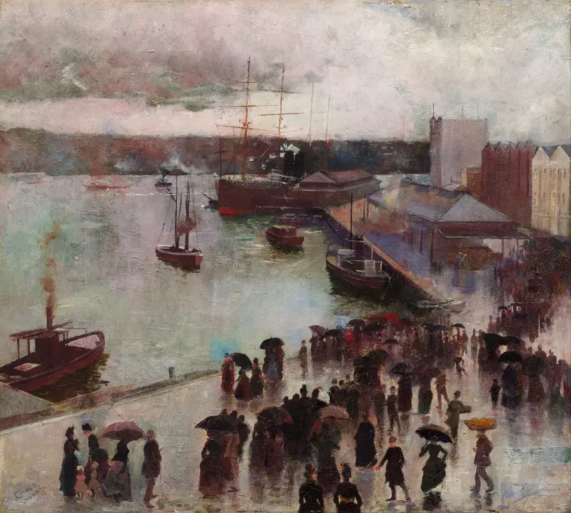 Departure of the Orient,Circular Quay av Charles Conder