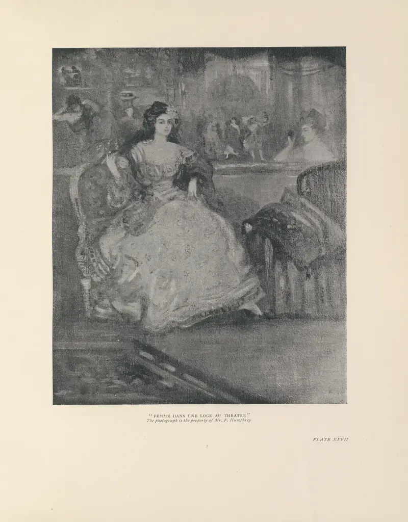 Femme dans une loge au Théâtre av Charles Conder