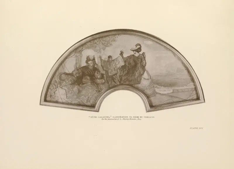 Fètes Galantes, illustration till dikt av Verlaine av Charles Conder