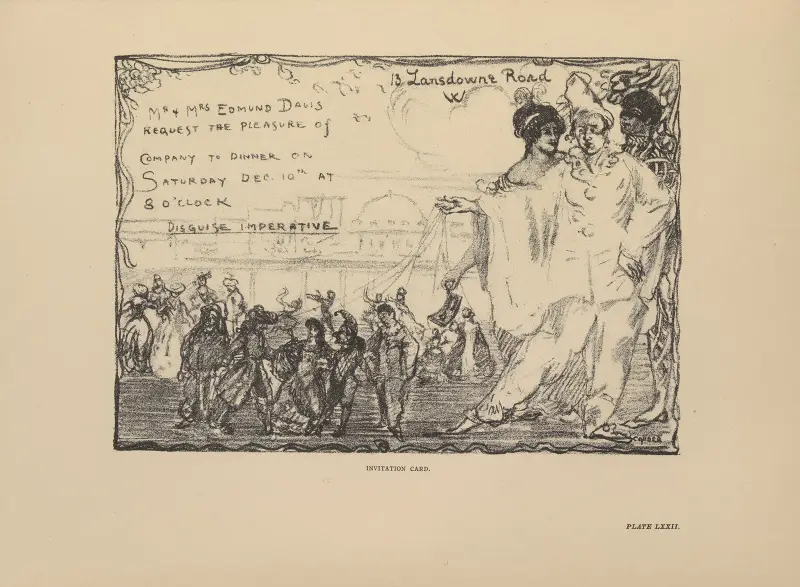 Einladungskarte, 1914 – Nr. 2 von Charles Conder