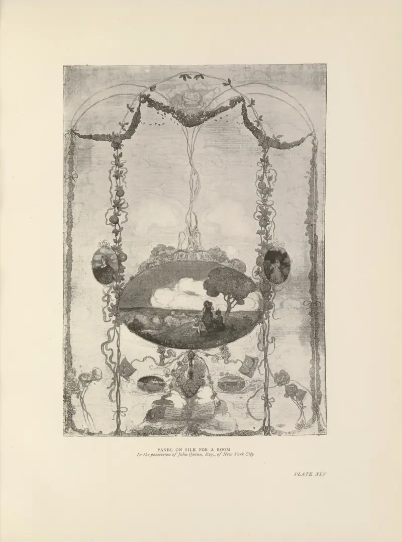 Panel on Silk for a Room av Charles Conder