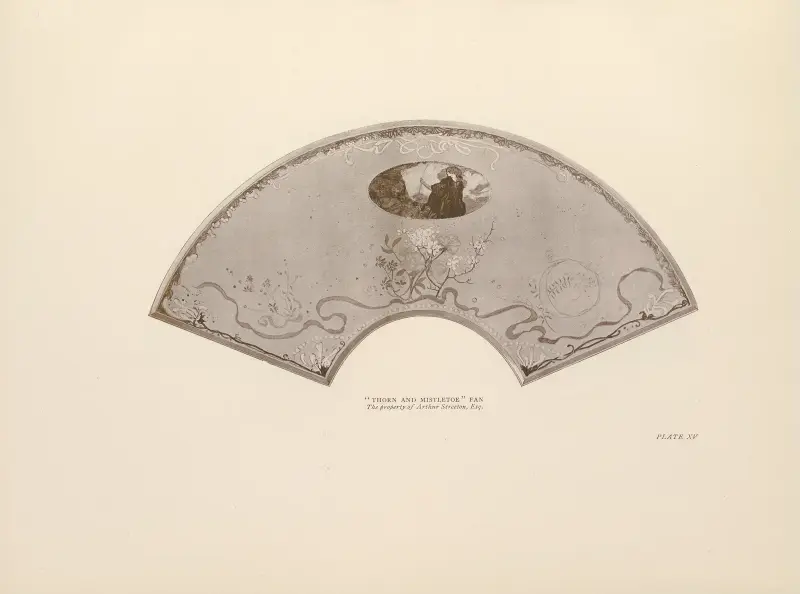 Törne och mistel – solfjäder av Charles Conder