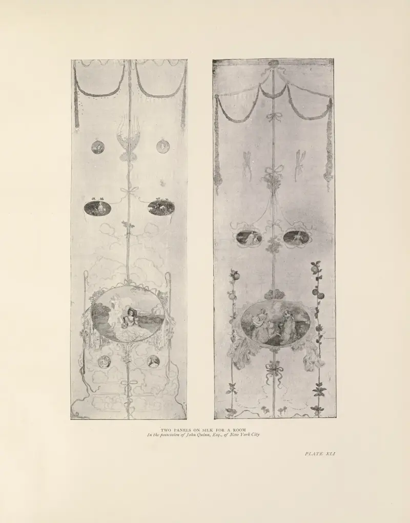 Two Panels on Silk for a Room – nr 3 av Charles Conder