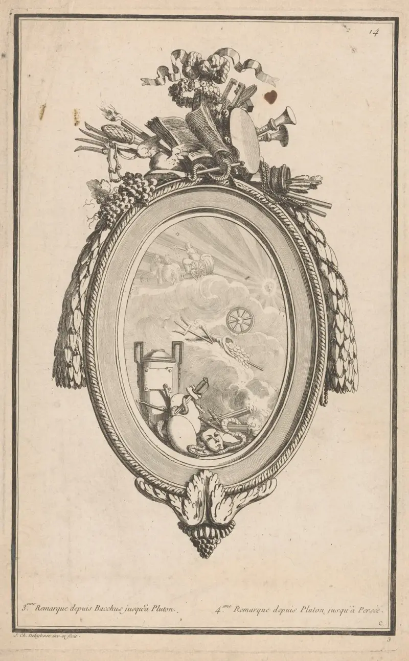 3eme Remarque depuis Bacchus jusqu’à Pluton, 4eme Remarque depuis Pluton jusq’à Persée av Jean-Charles Delafosse
