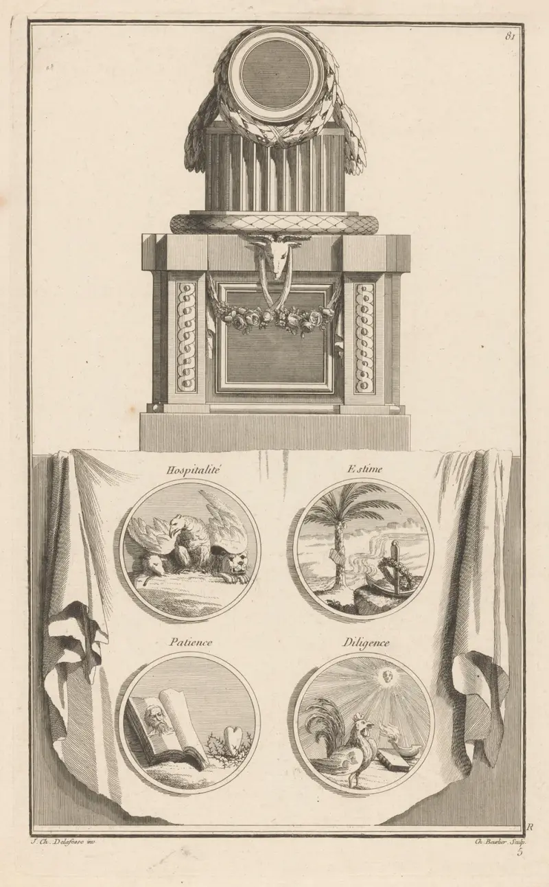 Hospitalité, Estime, Patience, Diligence av Jean-Charles Delafosse