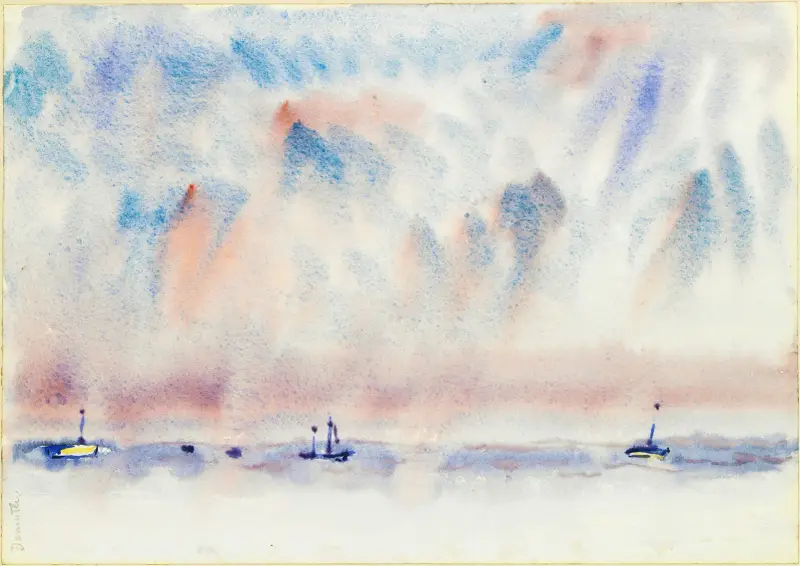 Bermuda himmel och hav med båtar av Charles Demuth