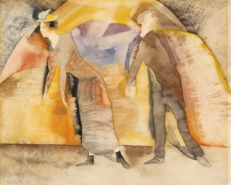 In Vaudeville,Woman and Man on Stage av Charles Demuth