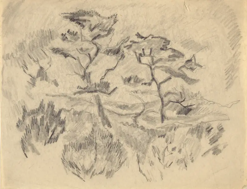 Landskap (Bermuda eller Provincetown) av Charles Demuth