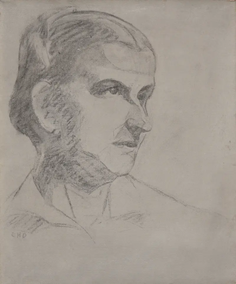Porträtt av Augusta B. Demuth (konstnärens mor) av Charles Demuth