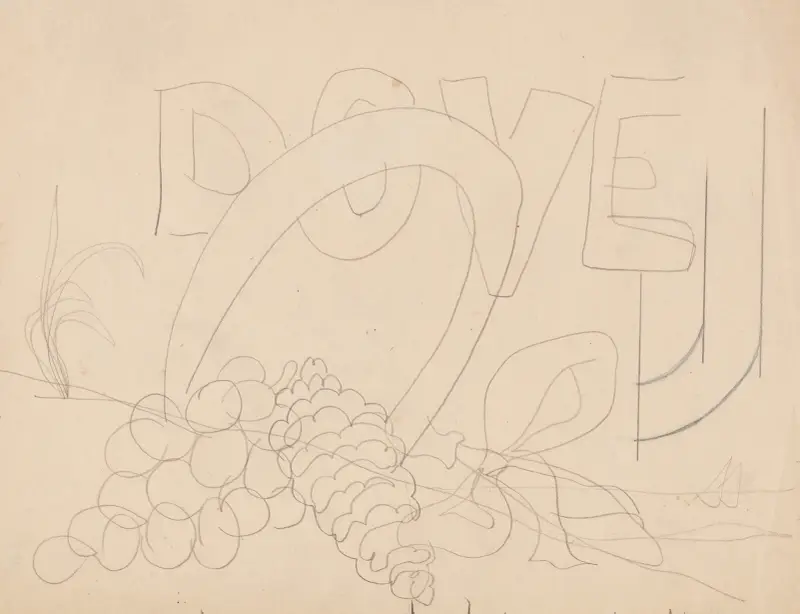 Studie für „Plakatporträt; Taube“ von Charles Demuth