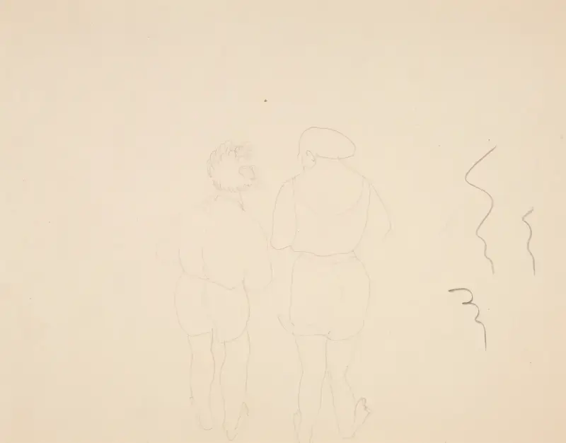 Två badande kvinnor sedda bakifrån av Charles Demuth